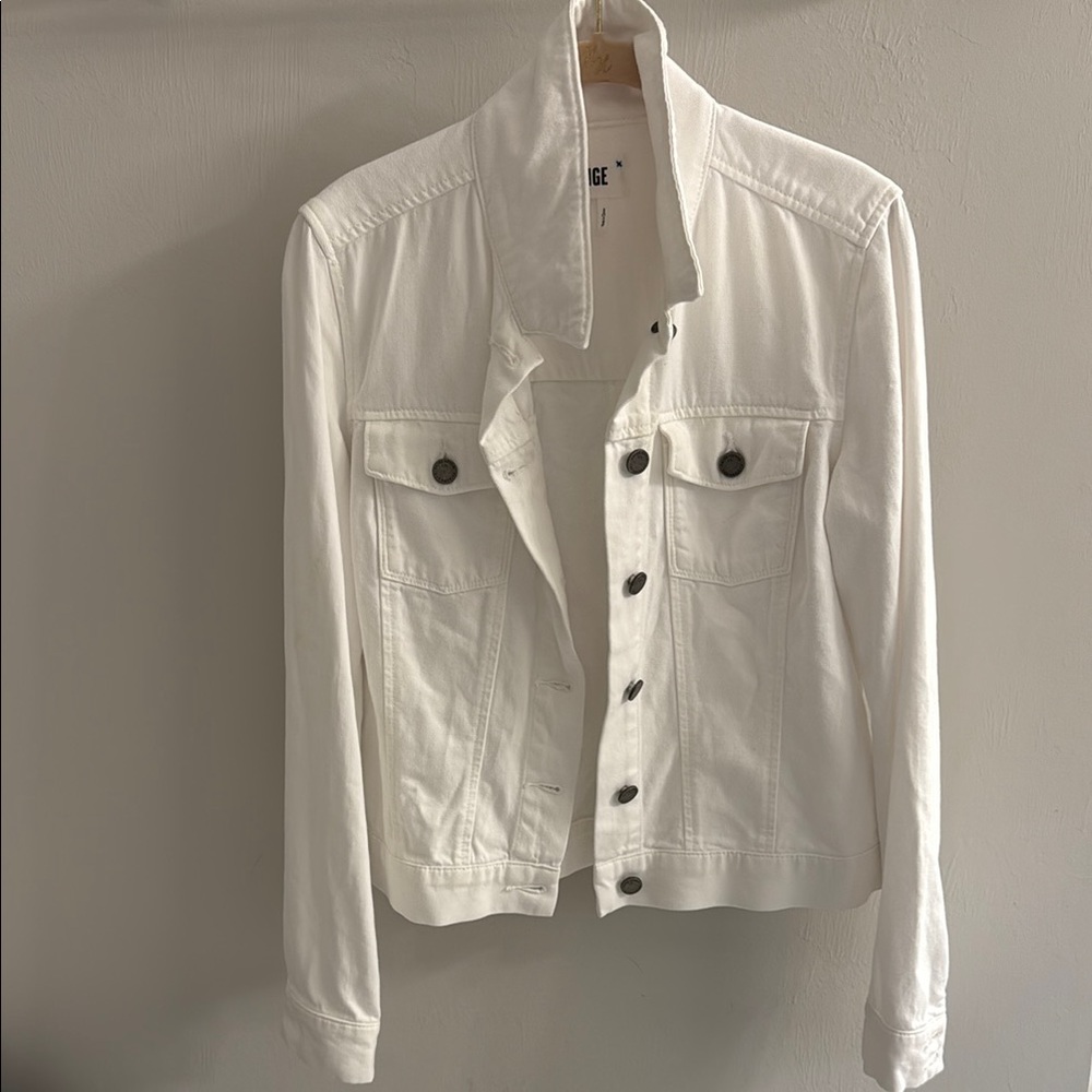 PAIGE White Denim Jacket